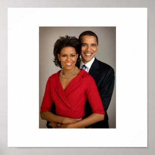 POSTER PRÉSIDENT BARACK OBAMA & MICHELLE OBAMA