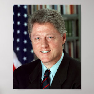 Poster President Bill Clinton Official Portrait 8 x 10