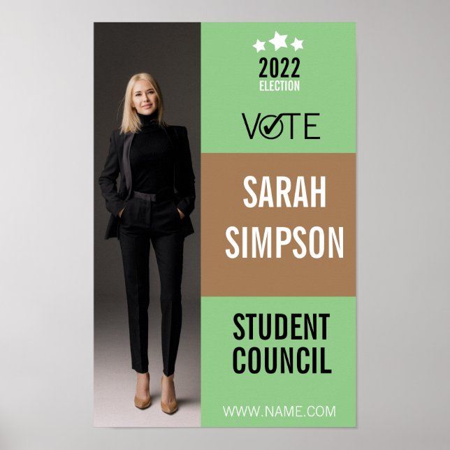 Poster président de la classe d'avis de vote, conseil des (Devant)