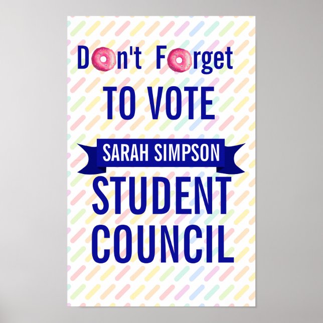 Poster président de la classe d'avis de vote, conseil des (Devant)