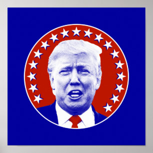 Poster Président Donald Trump en Rouge