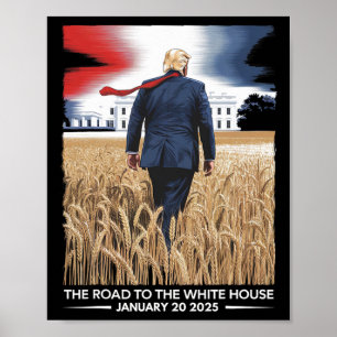 Poster Président Donald Trump Jour d'investiture 2025 Vin