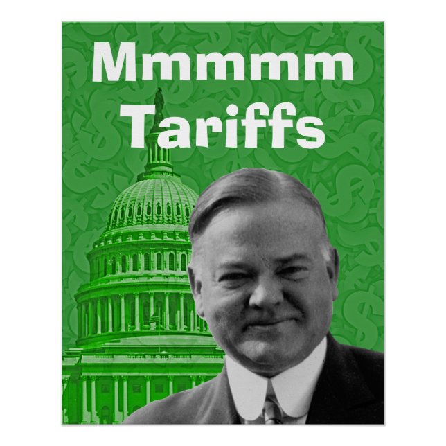 Poster Président Herbert Hoover Tarifs (Devant)