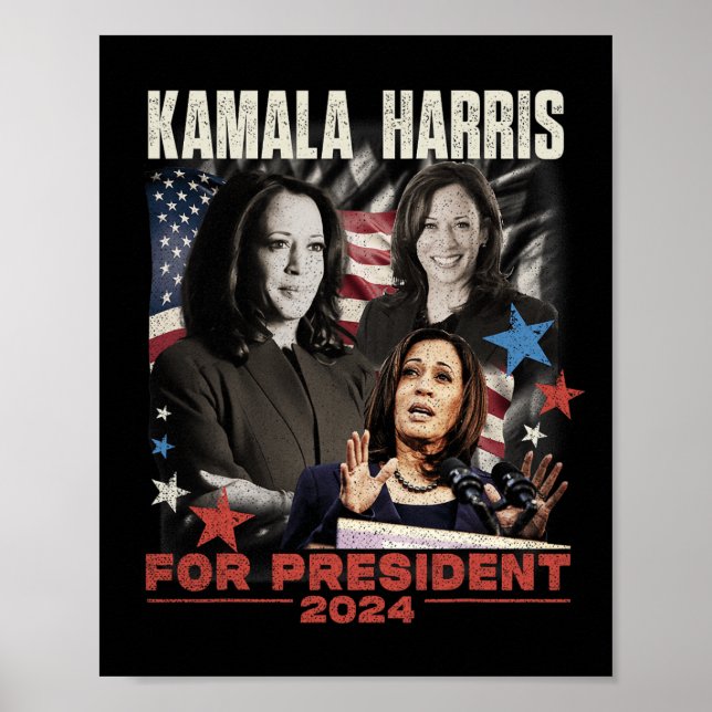 Poster Président Kamala Harris Nous ne reviendrons pas 20 (Devant)