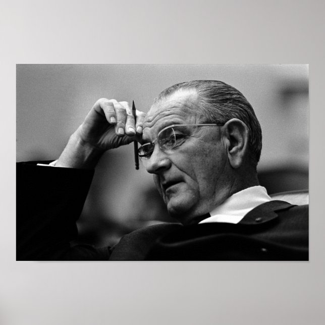 Poster Président Lyndon Johnson (Devant)