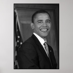 Poster President Obama -- In Black and White