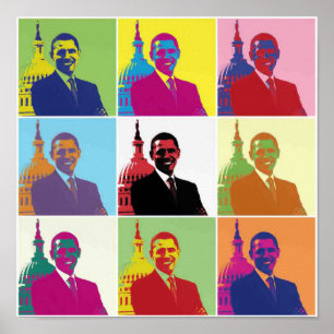 Poster Président Obama Pop Art Rétro Politicien Petit