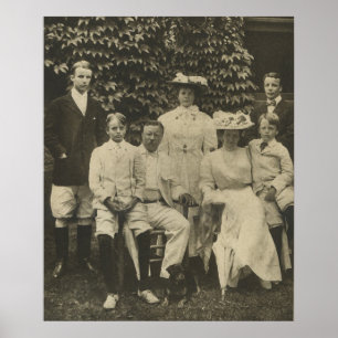 Poster President Theodore Roosevelt and Family