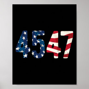 Poster Président Trump 2024 Vintage 45 47 États-Unis en d