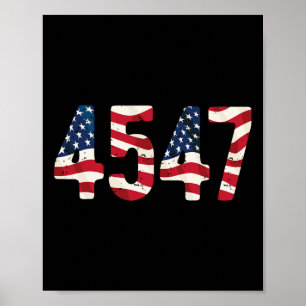 Poster Président Trump 2024 Vintage 45 47 États-Unis en d