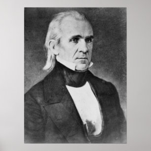Poster Président vintage James K. Polk