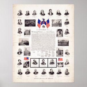 Poster Présidents politiques vintages