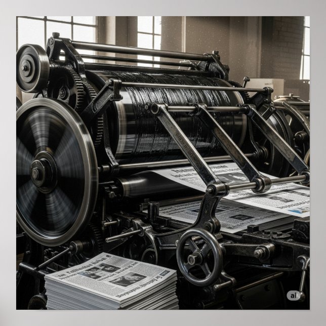 Poster Presse vintage (Devant)
