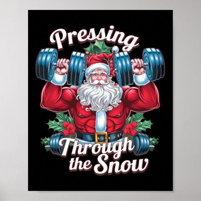 Poster Presser à travers la neige Père Noël Gy Noël (Devant)