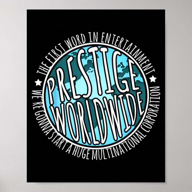 Poster Prestige Worldwide Entertainment Funny Movie Quote (Devant)