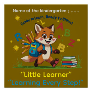 Poster Prêt à apprendre, prêt à briller !” – Maternelle M