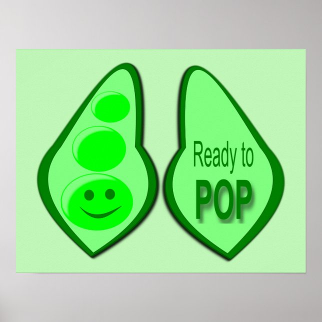 Poster Prêt à cueillir des pois verts (Devant)