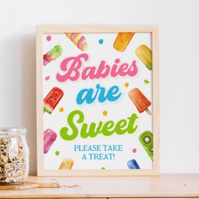 Poster Prêt à pop Baby shower Bébés sont Sweet Favor (Créateur téléchargé)