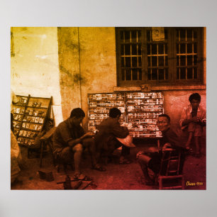 Poster Prêt de livres de Chine Changsha vintage