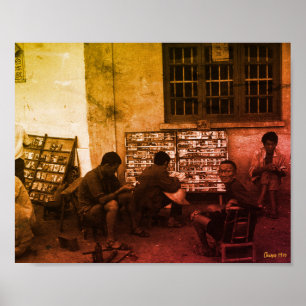 Poster Prêt de livres vintage China Changsha