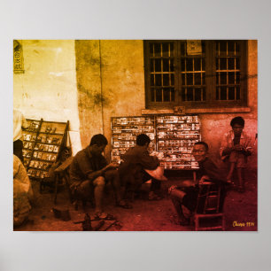 Poster Prêt de livres vintage China Changsha