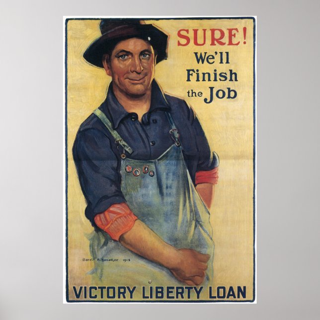 Poster Prêt pour la victoire de la Première Guerre mondia (Devant)