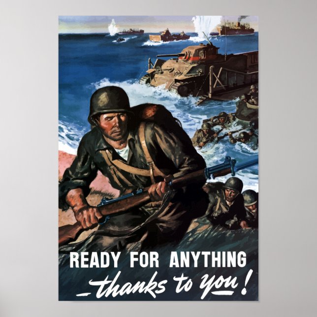 Poster Prêt Pour Tout — Seconde Guerre mondiale (Devant)