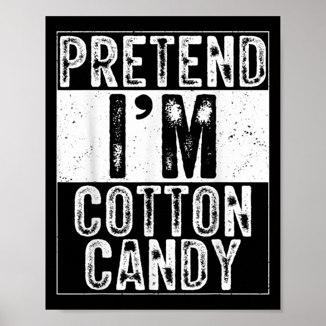 Poster Pretend I'm Cotton Candy Family Women Men Costume  (Devant)