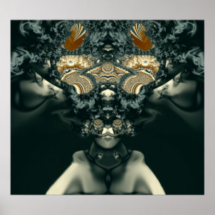 Poster Prêtesse vaudou Steampunk