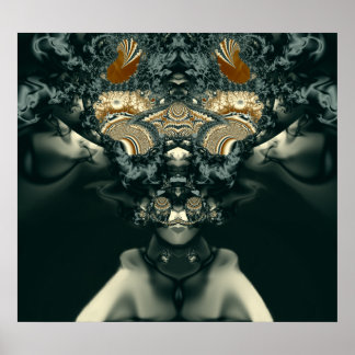 Poster Prêtesse vaudou Steampunk