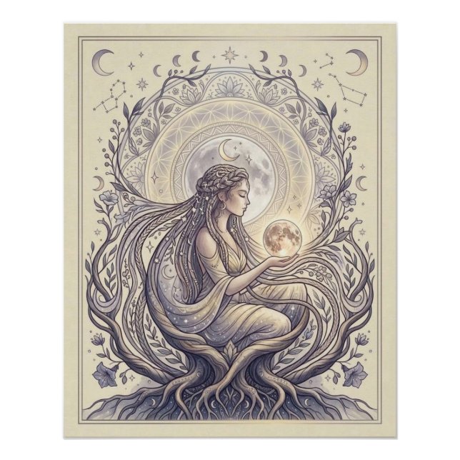 Poster Prêtresse de la Lune Déesse (Devant)