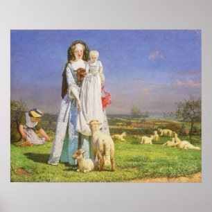 Poster Pretty Baa Lambs by Ford Madox Brown