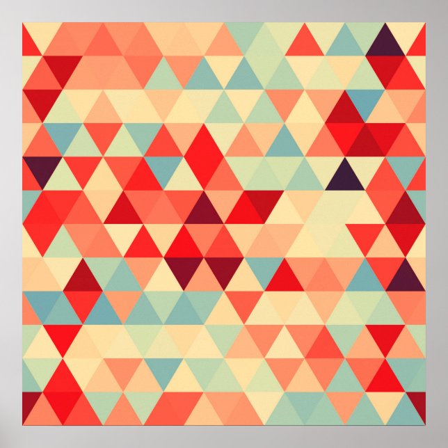 Poster Pretty triangle pattern II + your ideas (Devant)