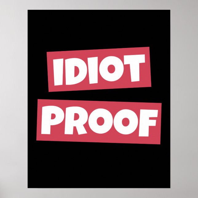 Poster Preuve Idiot (Devant)