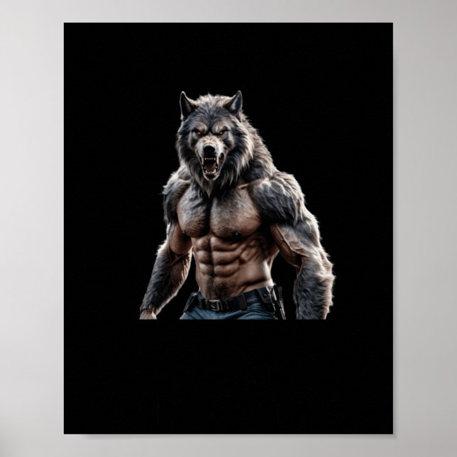Poster Preuve Werewolf Que La Taille Ne Sticker (Devant)