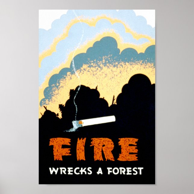 Poster Prévention des incendies forestiers (Devant)