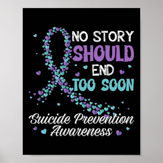 Poster Prévention Du Suicide Aucune Histoire Ne Devrait M (Devant)