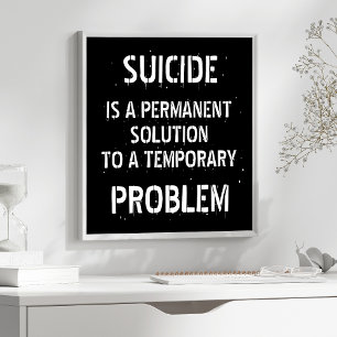 Poster Prévention du suicide contre la dépression
