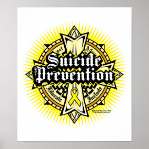 Poster Prévention du suicide Croix celtique