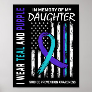 Poster Prévention du suicide de la fille en deuil