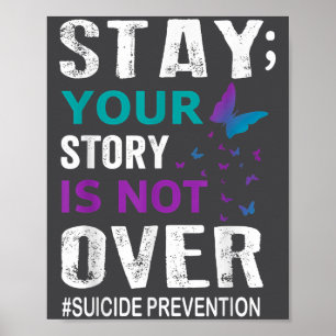 Poster Prévention du suicide Sensibilisation Restez L'his