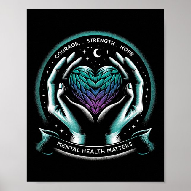 Poster Prévention du suicide Sensibilisation Santé mental (Devant)