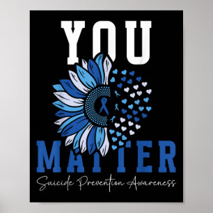 Poster Prévention du Suicide Sensibilisation Teal Violet