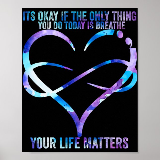 Poster Prévention du suicide Votre vie compte Su (Devant)