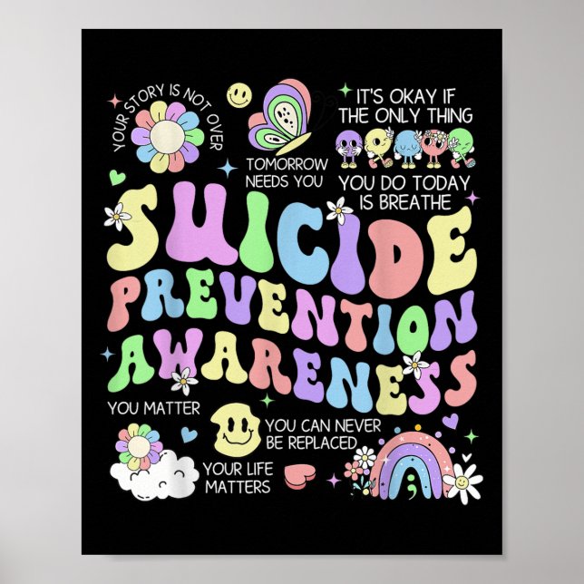 Poster Prévention super Sensibilisation Santé mentale (Devant)
