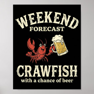 Poster Prévisions de week-end écrevisses avec une chance