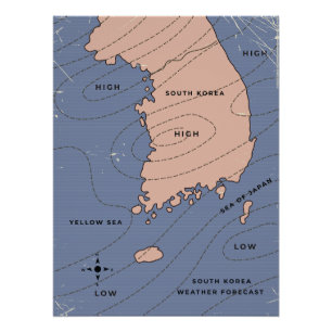 Poster Prévisions météorologiques de la Corée du Sud