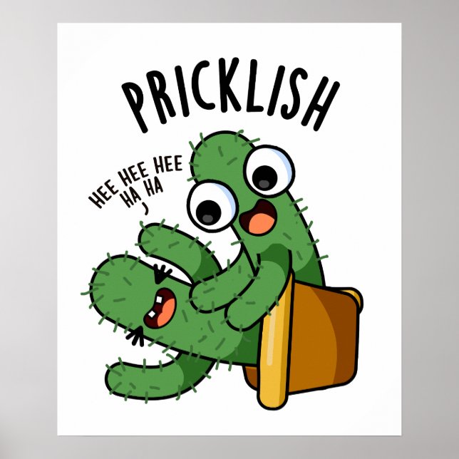 Poster Pricklish Funny Cactus Puns (Devant)