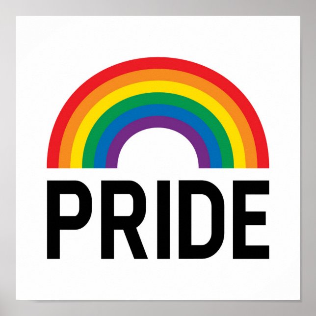Poster Pride arc-en-ciel (Devant)