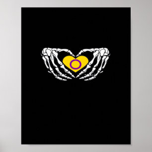 Poster Pride Intersex Skeleton Halloween Goth Heart Class